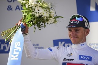 Remco Evenepoel a remporté son premier succès sur le Tour de France. KEYSTONE/AP/Daniel Cole